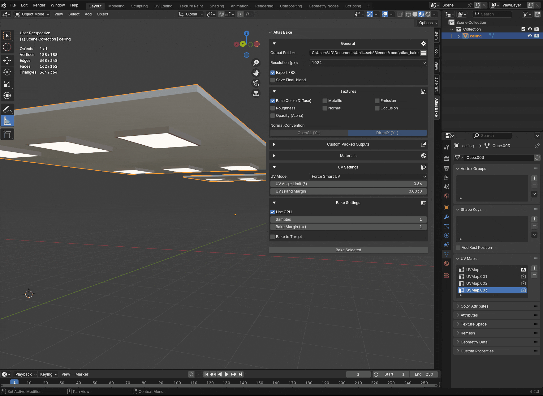 Atlas Bake — Smart Texture Baker